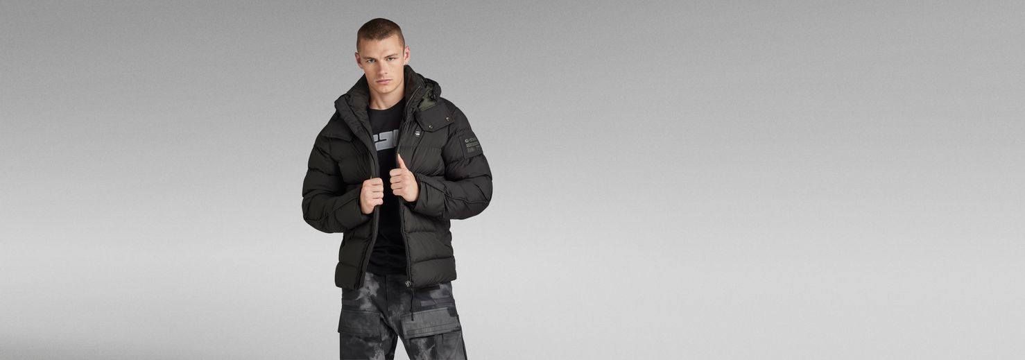 G-Whistler Padded Hooded Jacket | ブラック | G-Star RAW® JP